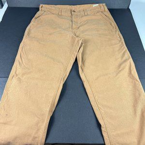 Carhartt Jeans 38x30 Brown Faded Dungaree Fit Carpenter Workwear Denim Tag 38x30